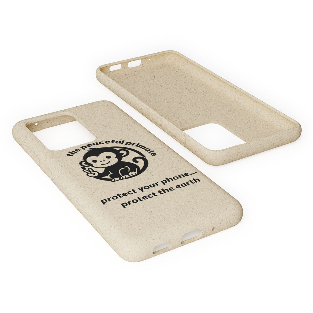 Biodegradable Phone Case — "The Peaceful Primate" Eco-Friendly Protection