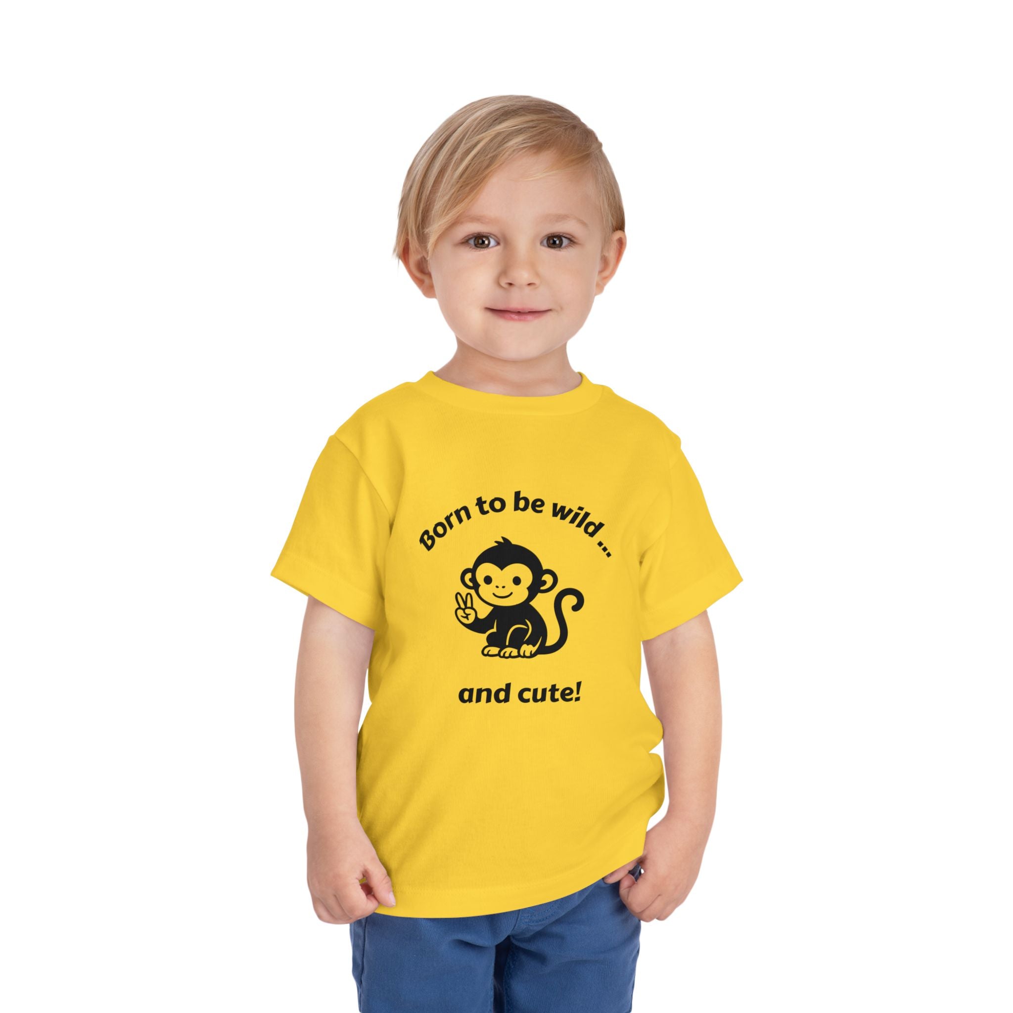 Toddler Tee — "Born to be wild... and cute!" Monkey Shirt (The Peaceful Primate)