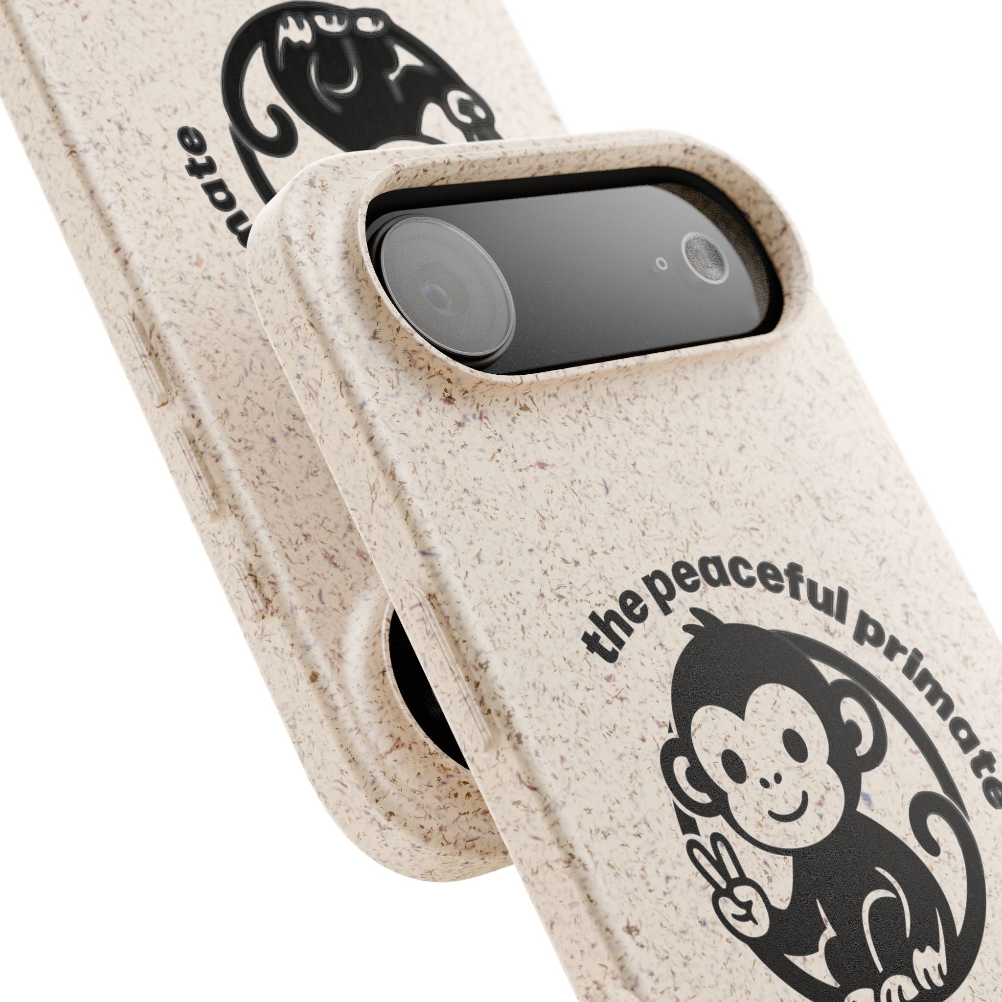 Biodegradable Phone Case — "The Peaceful Primate" Eco-Friendly Protection