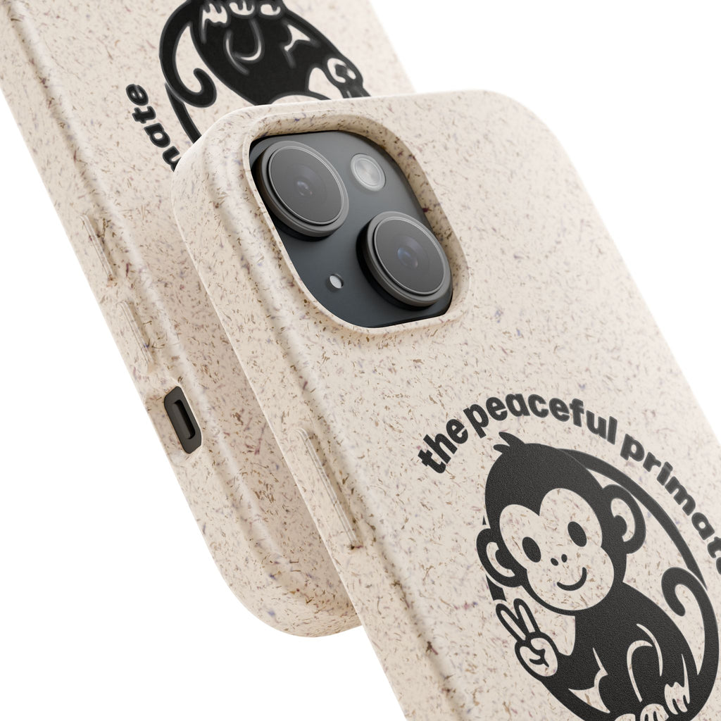Biodegradable Phone Case — "The Peaceful Primate" Eco-Friendly Protection
