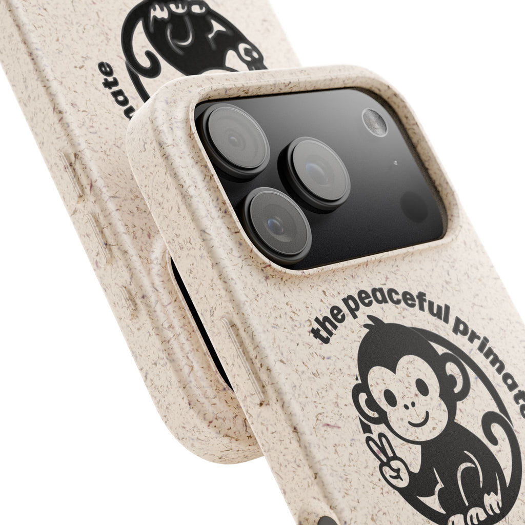Biodegradable Phone Case — "The Peaceful Primate" Eco-Friendly Protection