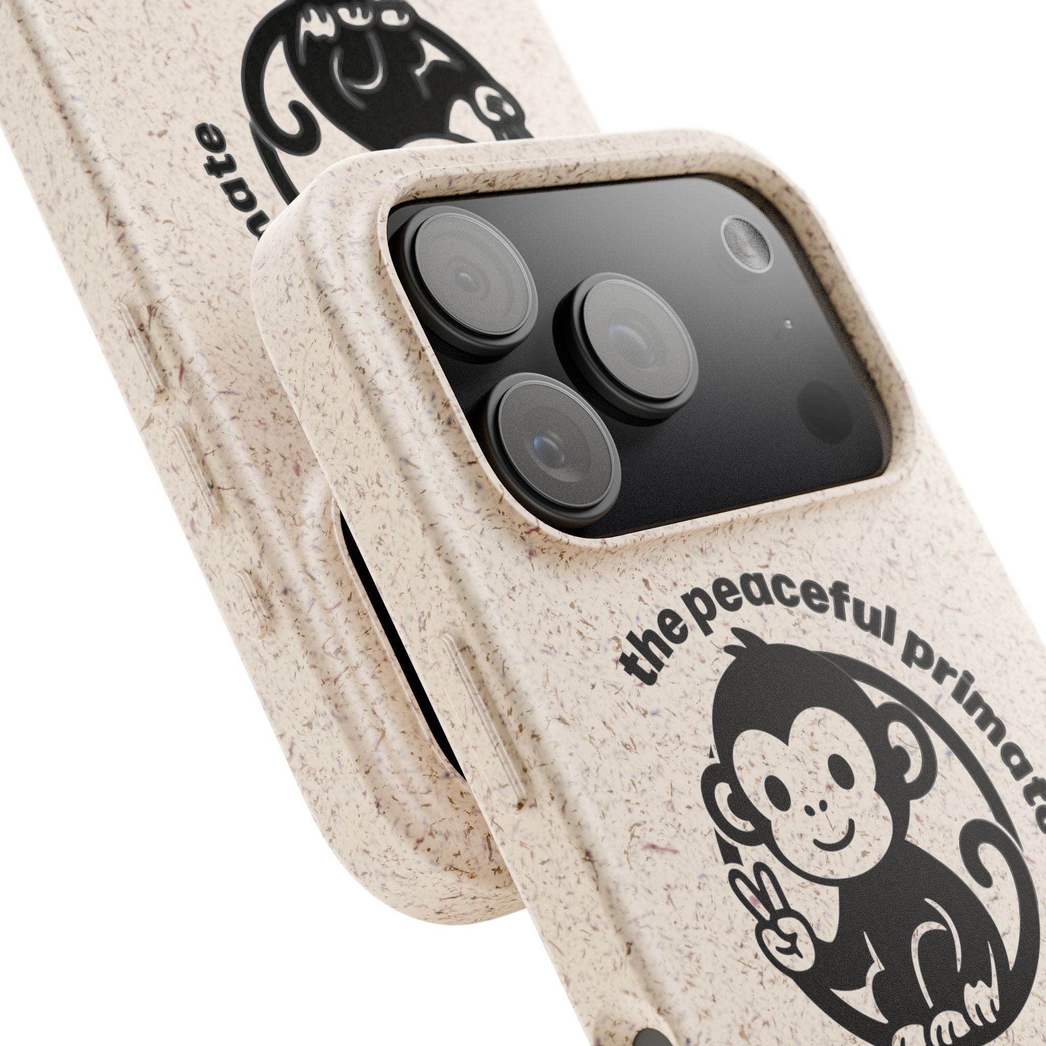 Biodegradable Phone Case — "The Peaceful Primate" Eco-Friendly Protection