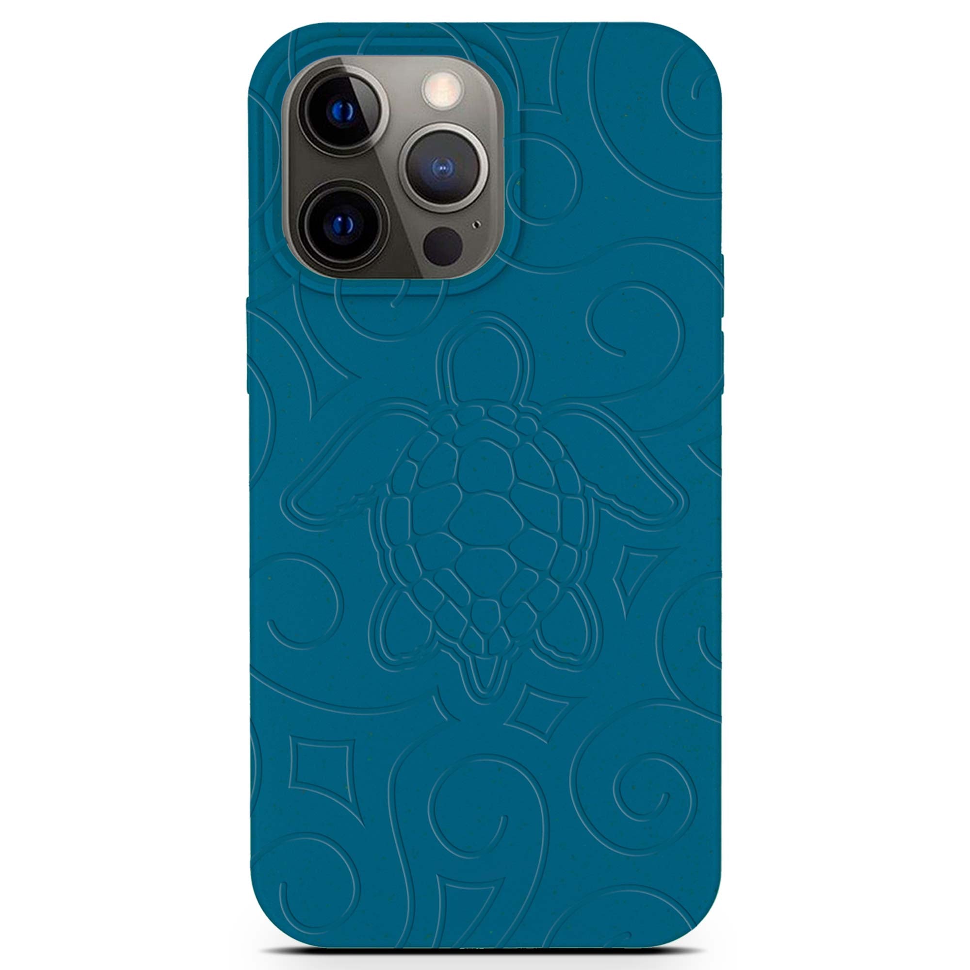 Ocean Turtle -  Biodegradable Phone Case - Ocean Blue and Black