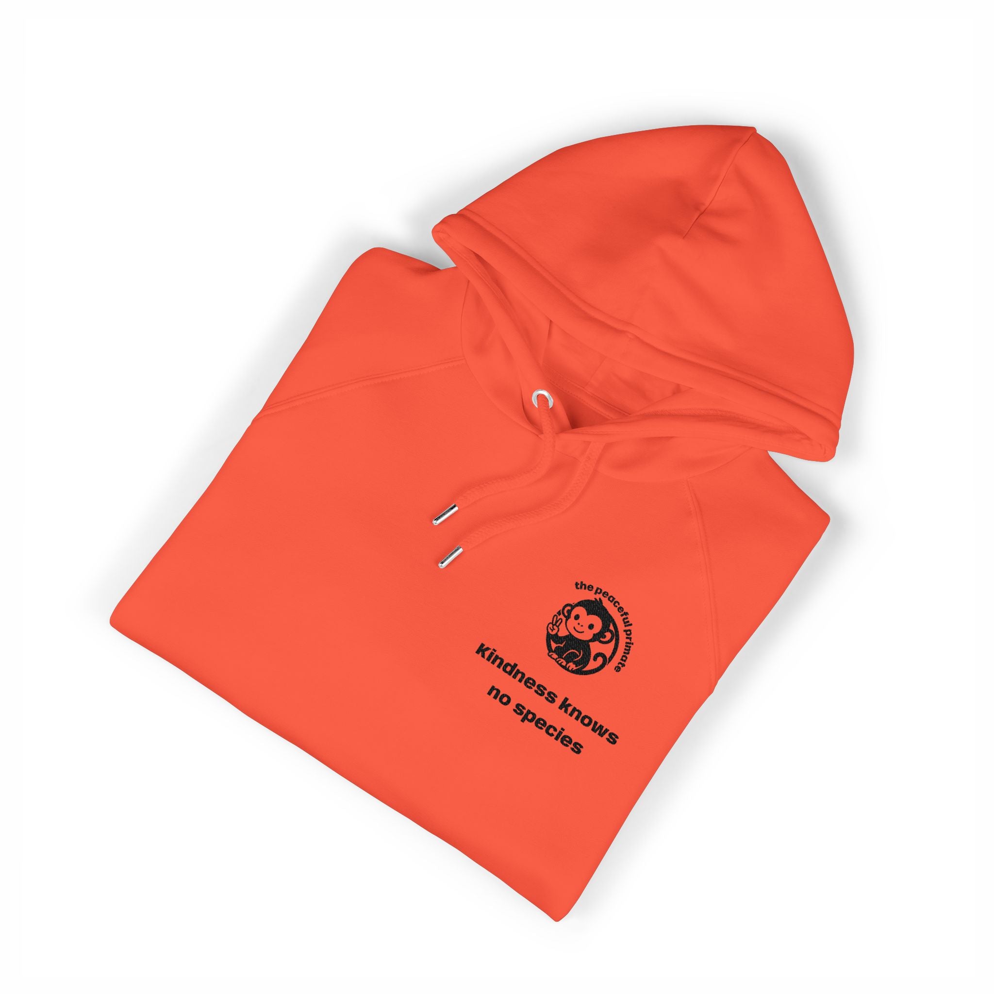 Embroidered Globe Eco Hoodie — "All Nations, One People" Minimal Chest Stitch