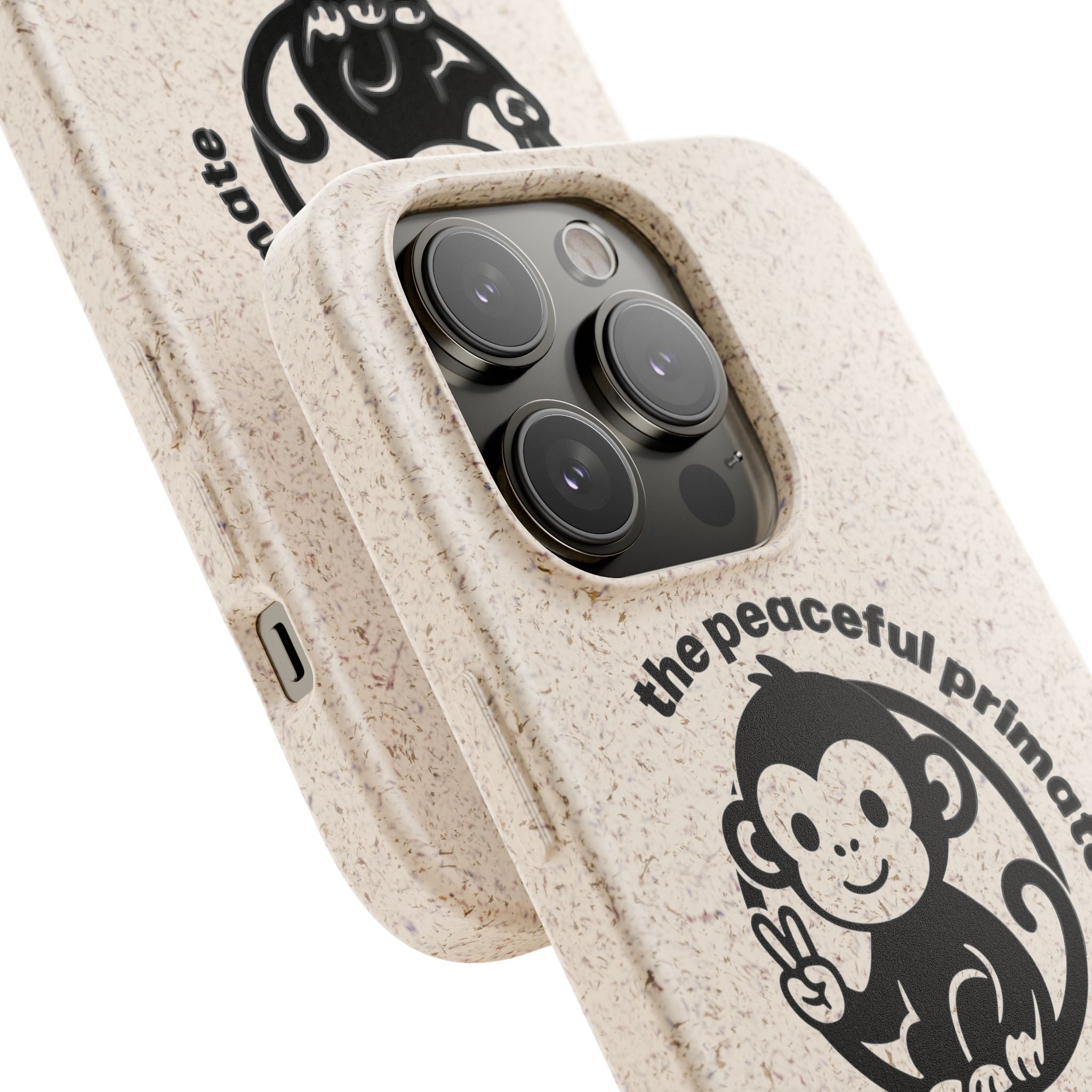 Biodegradable Phone Case — "The Peaceful Primate" Eco-Friendly Protection