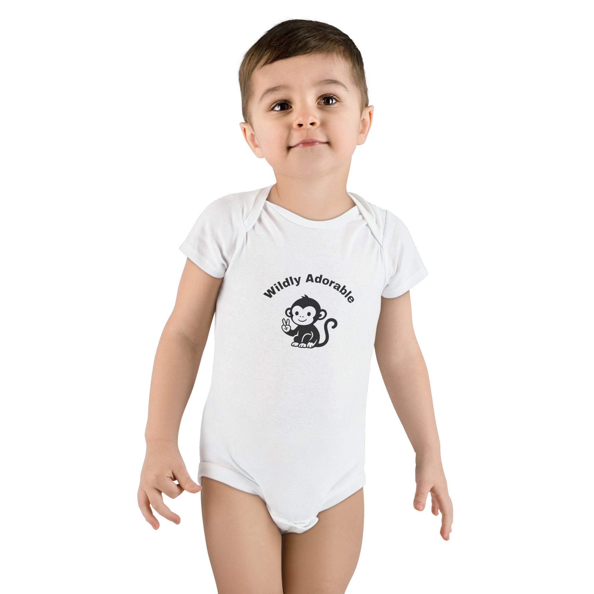 Wildly Adorable Monkey Baby Onesie - Organic Infant Bodysuit