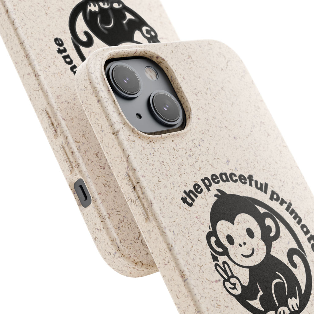 Biodegradable Phone Case — "The Peaceful Primate" Eco-Friendly Protection