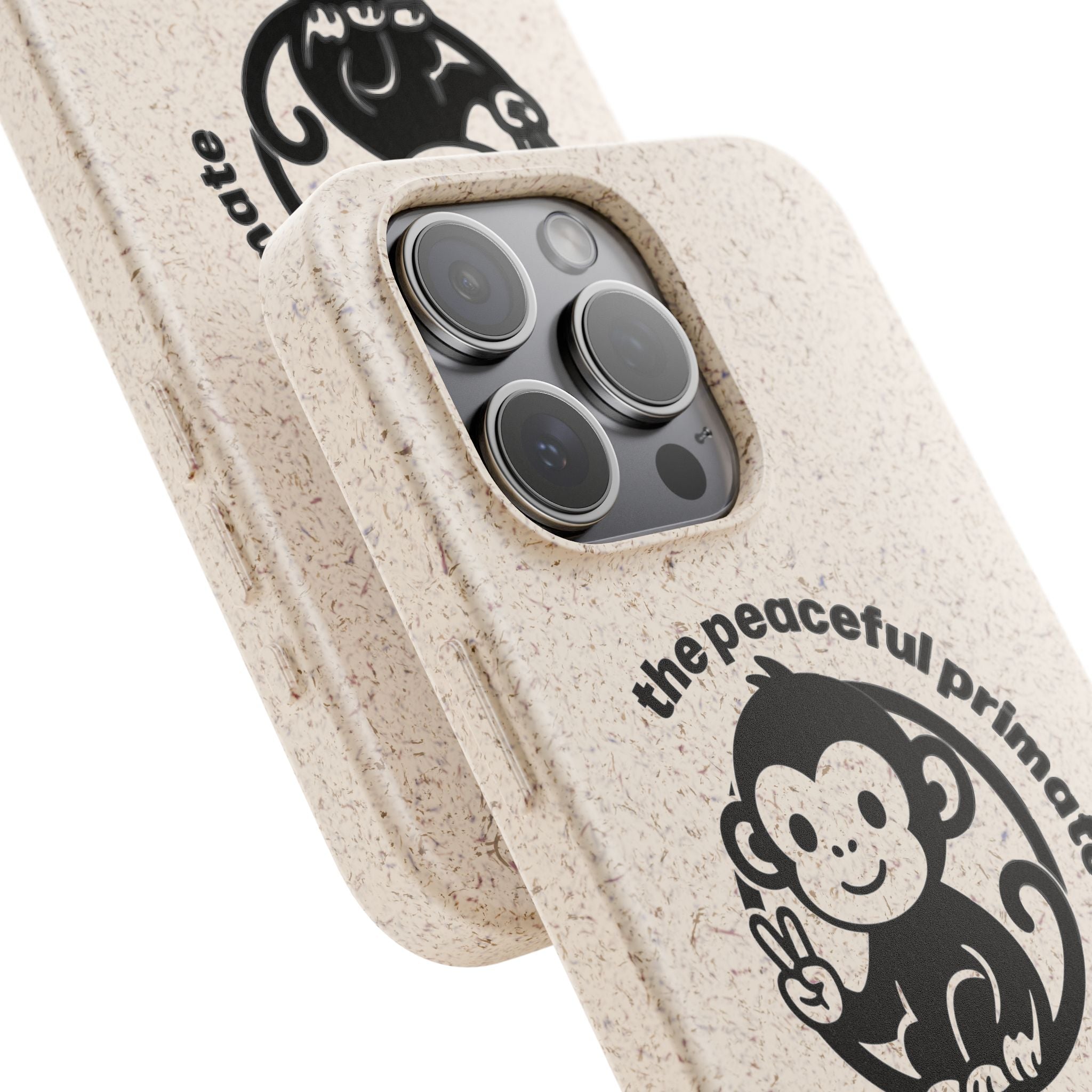 Biodegradable Phone Case — "The Peaceful Primate" Eco-Friendly Protection