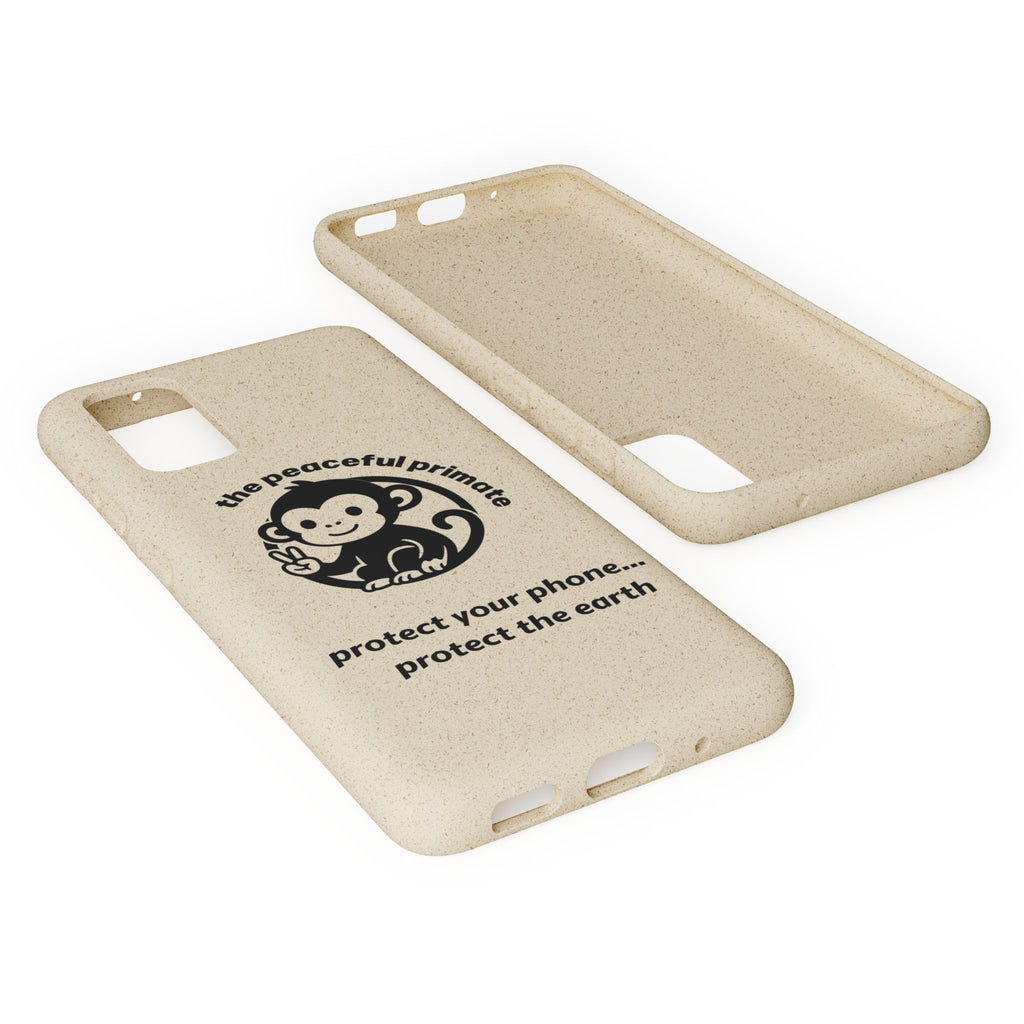 Biodegradable Phone Case — "The Peaceful Primate" Eco-Friendly Protection