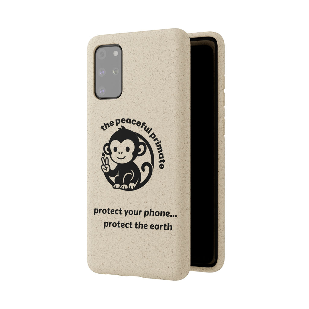 Biodegradable Phone Case — "The Peaceful Primate" Eco-Friendly Protection
