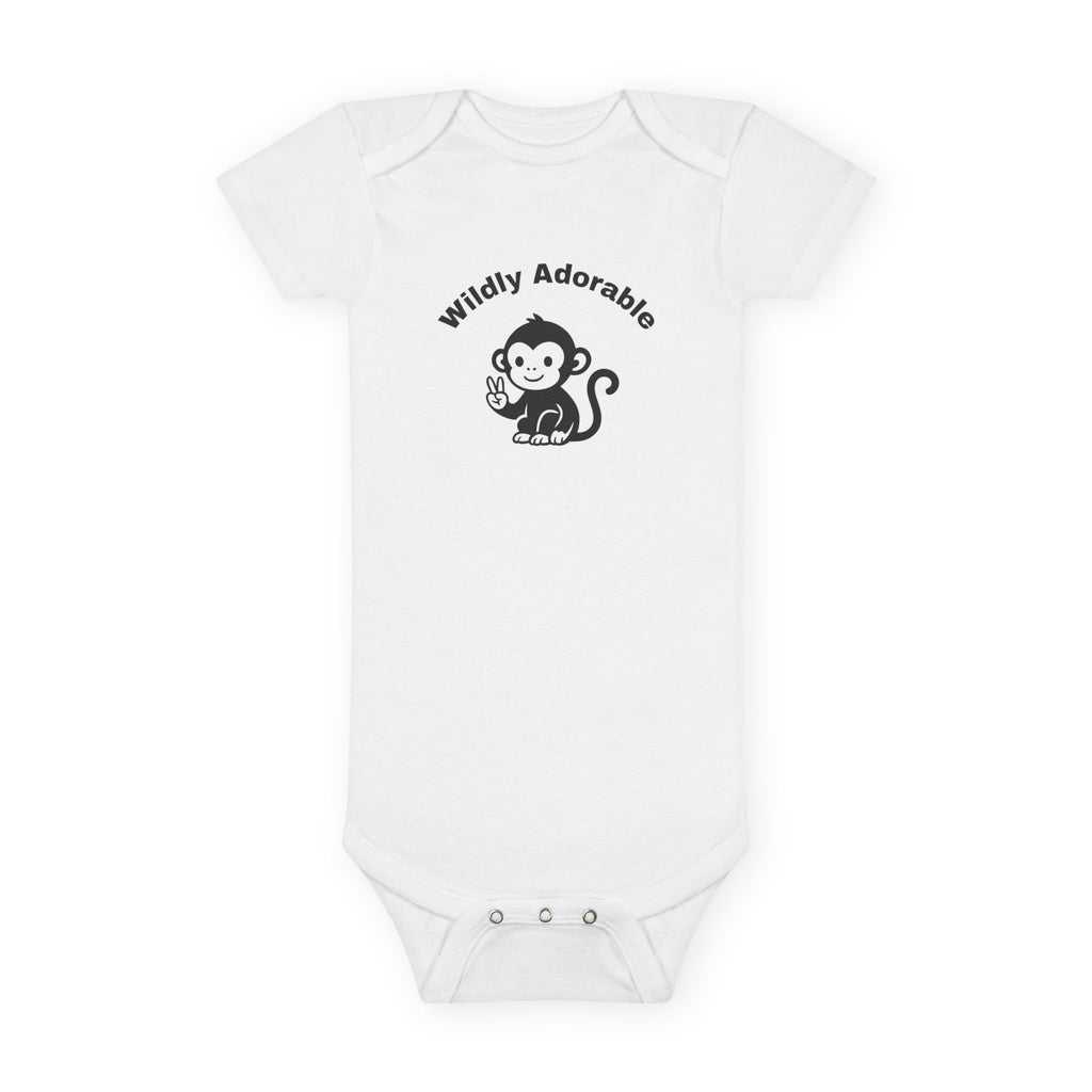 Wildly Adorable Monkey Baby Onesie - Organic Infant Bodysuit