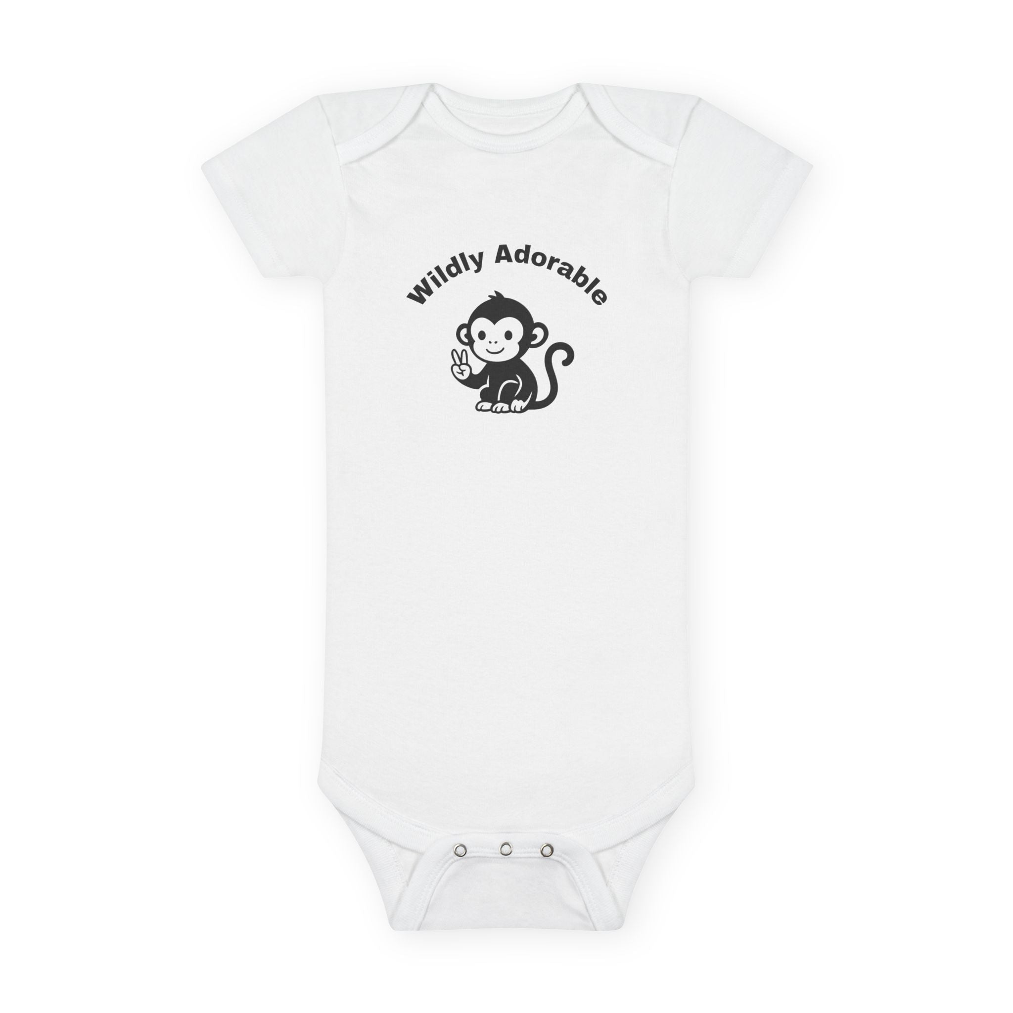 Wildly Adorable Monkey Baby Onesie - Organic Infant Bodysuit