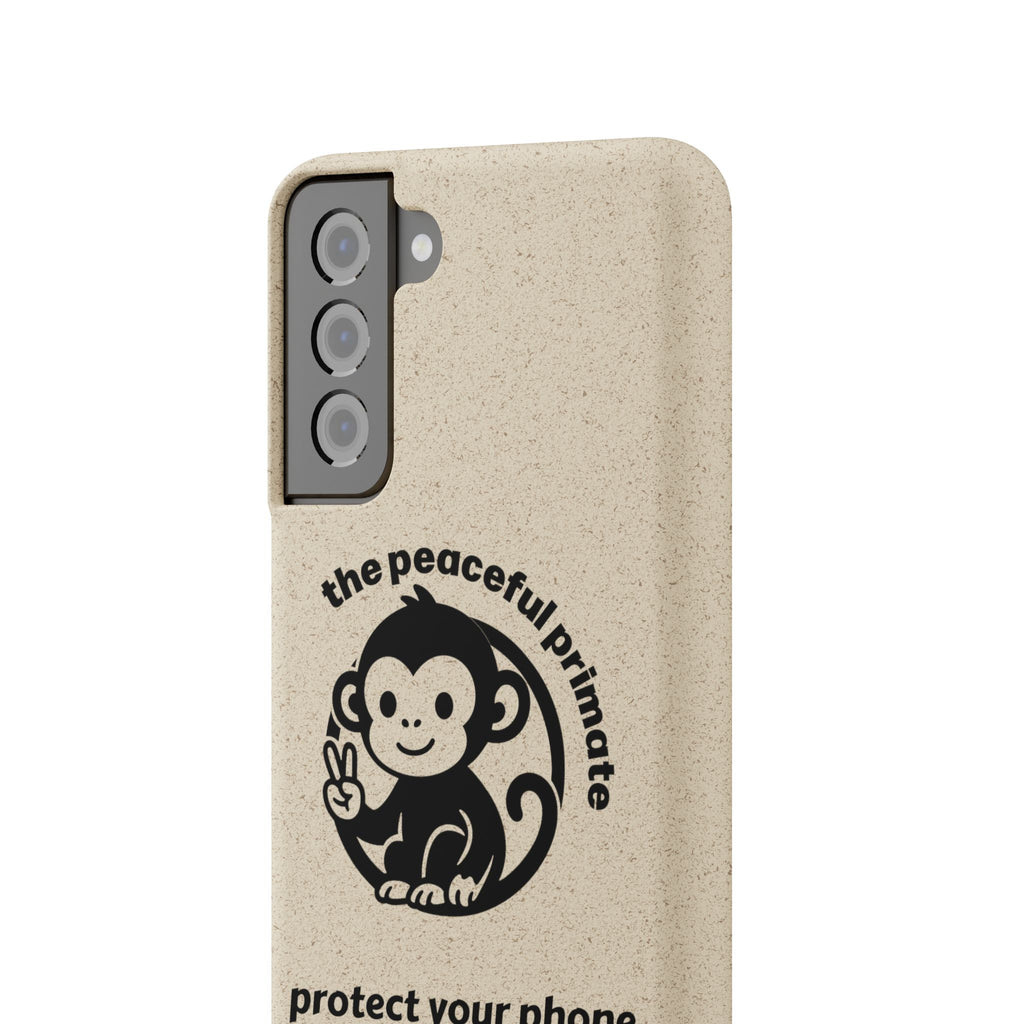 Biodegradable Phone Case — "The Peaceful Primate" Eco-Friendly Protection