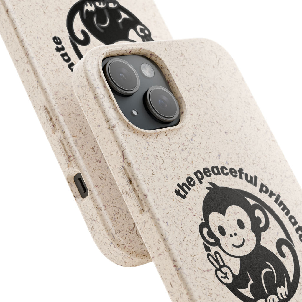 Biodegradable Phone Case — "The Peaceful Primate" Eco-Friendly Protection