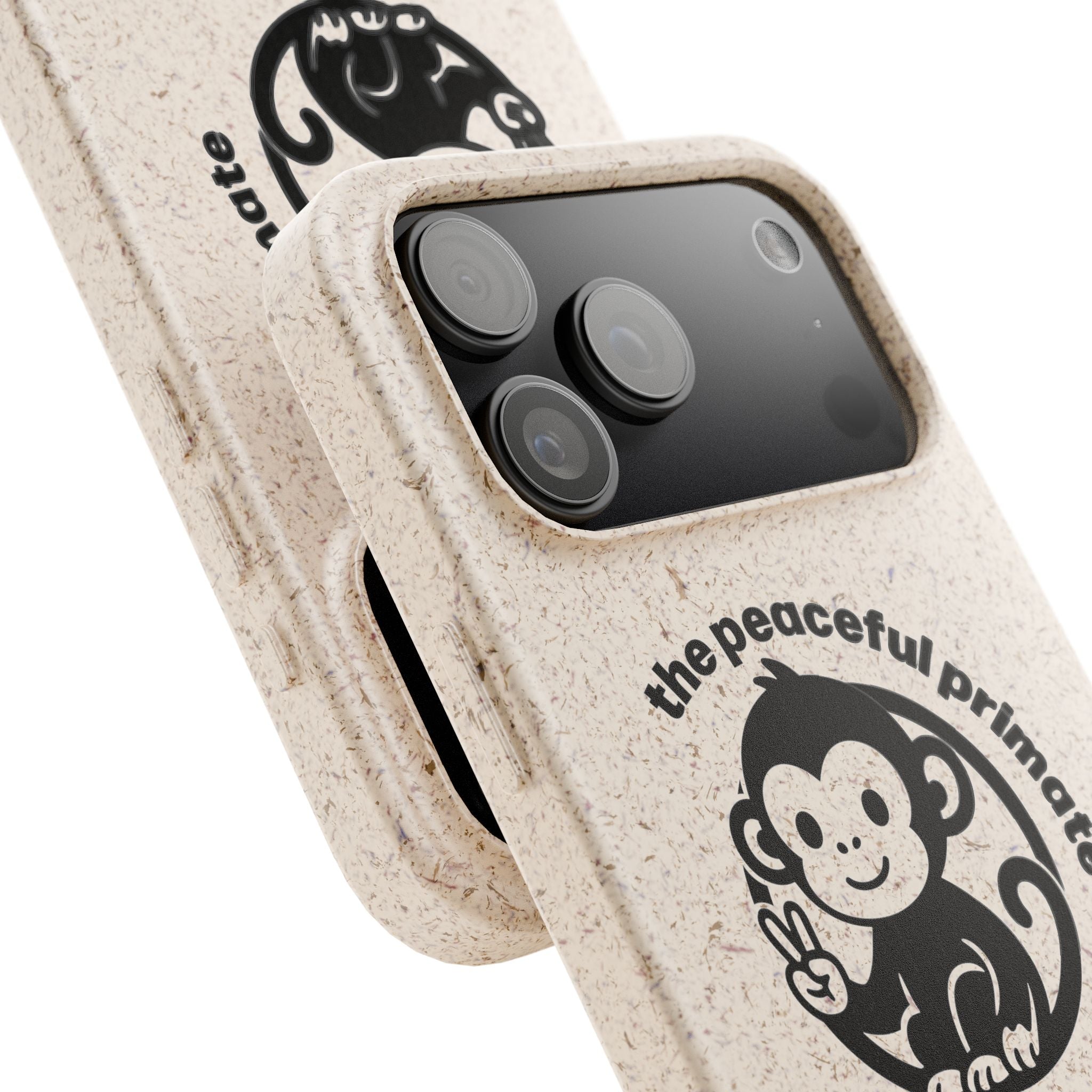 Biodegradable Phone Case — "The Peaceful Primate" Eco-Friendly Protection