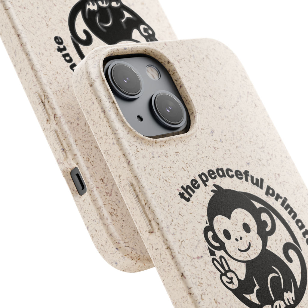 Biodegradable Phone Case — "The Peaceful Primate" Eco-Friendly Protection