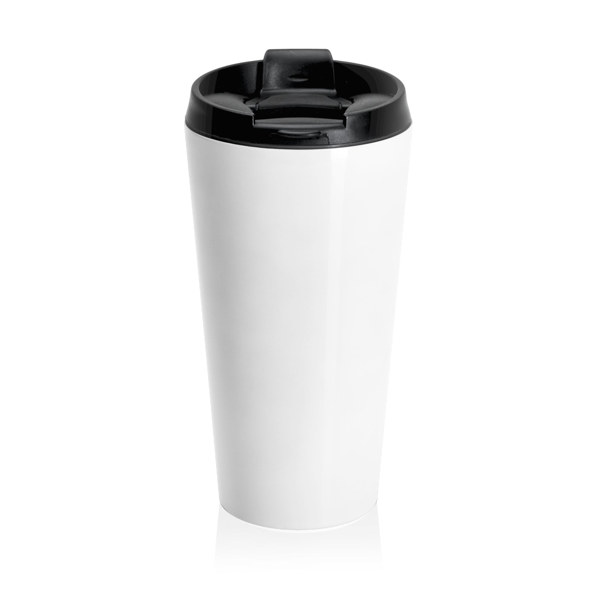 Stainless Steel Travel Mug — Peaceful Primate Design (Be Kind to Everyone)