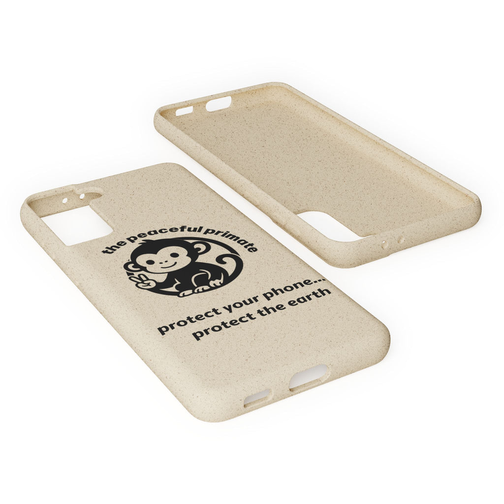 Biodegradable Phone Case — "The Peaceful Primate" Eco-Friendly Protection