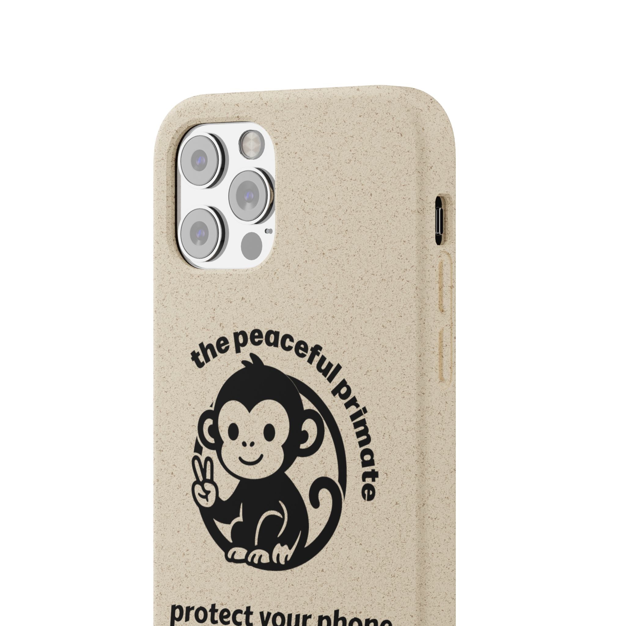 Biodegradable Phone Case — "The Peaceful Primate" Eco-Friendly Protection