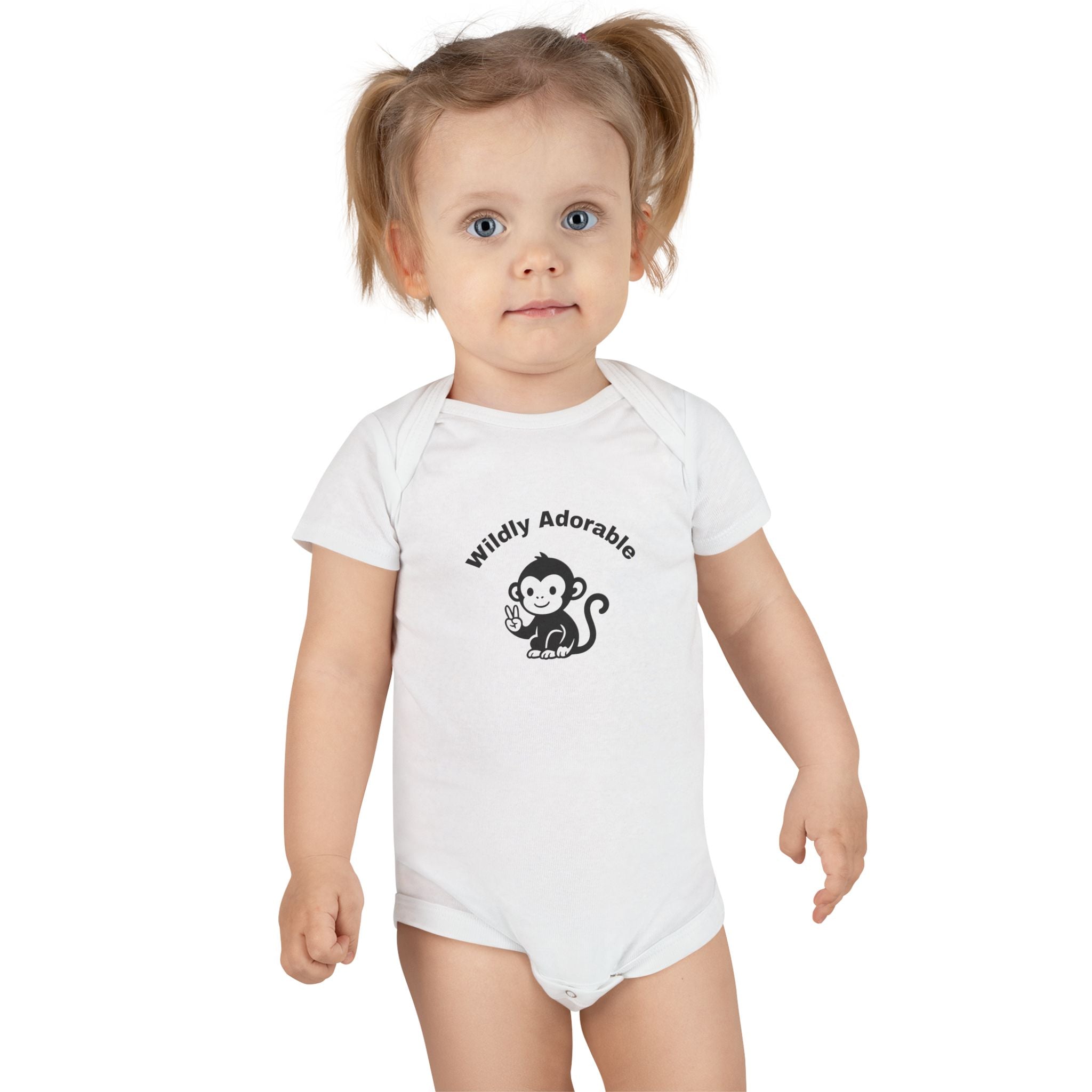 Wildly Adorable Monkey Baby Onesie - Organic Infant Bodysuit