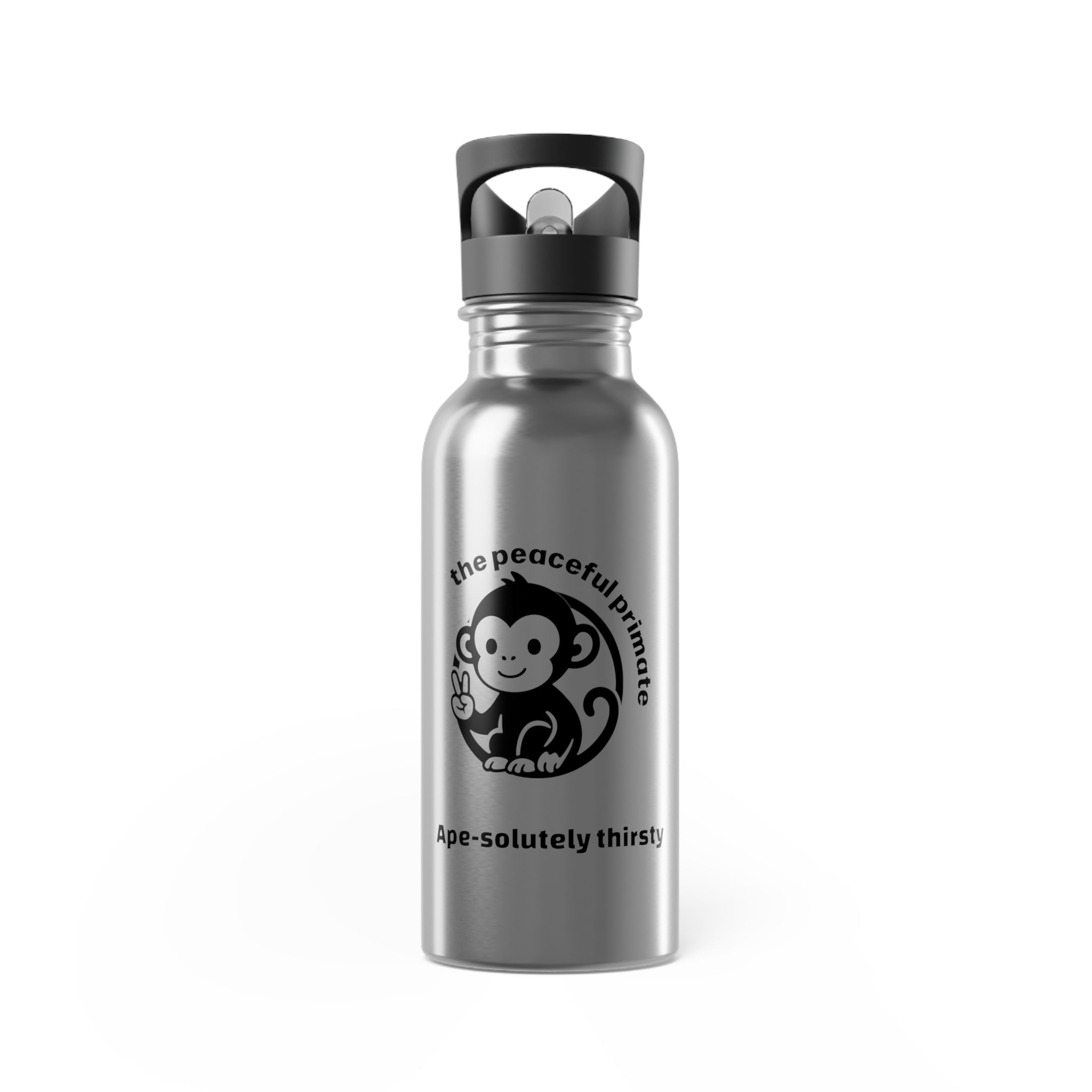 Eco-Friendly Stainless Steel Water Bottle 20oz | Monkey Peaceful Vibes