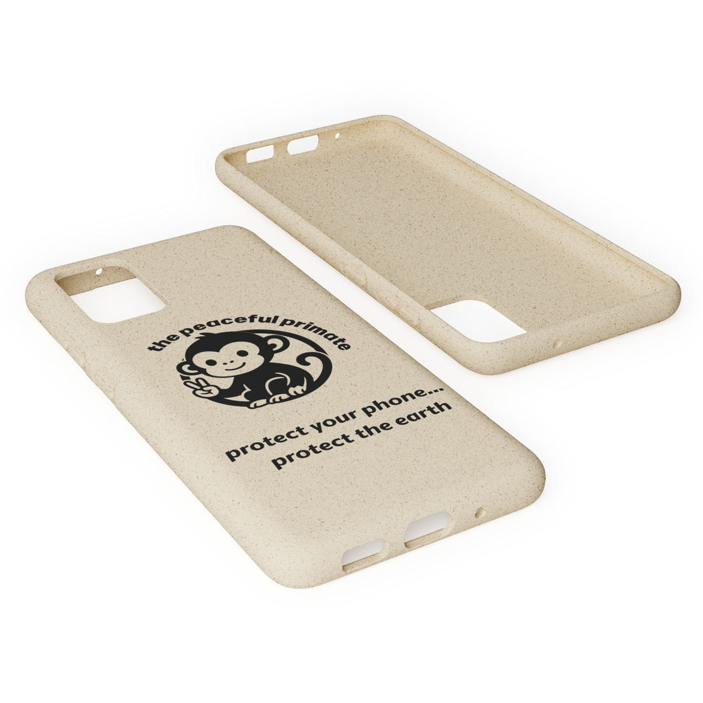Biodegradable Phone Case — "The Peaceful Primate" Eco-Friendly Protection