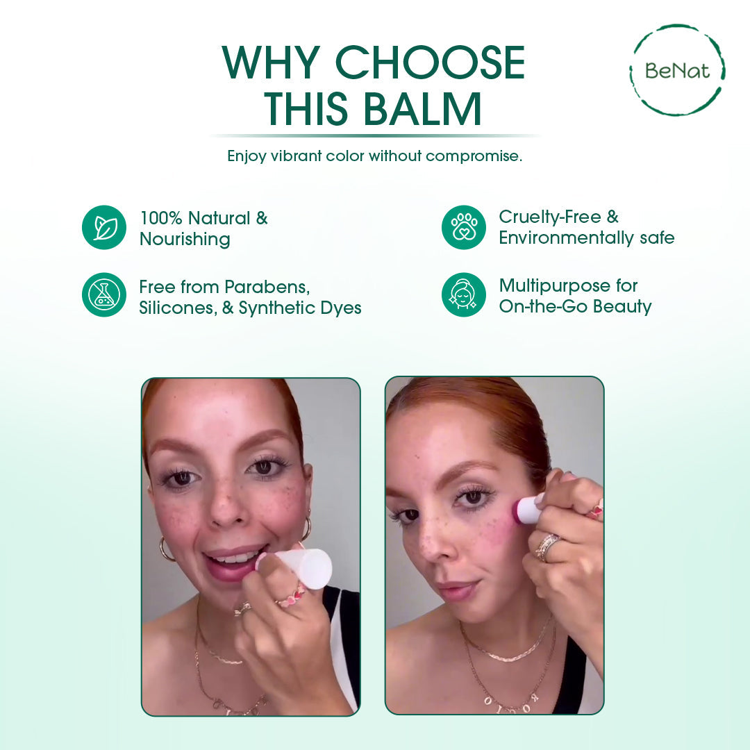 Lip & Cheek Bloom. 2 in 1 Natural Lipstick for Vibrant Color.-3