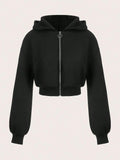 Zip-Up Cropped Hoodie | Brooklyn - BYMANYC ® New York