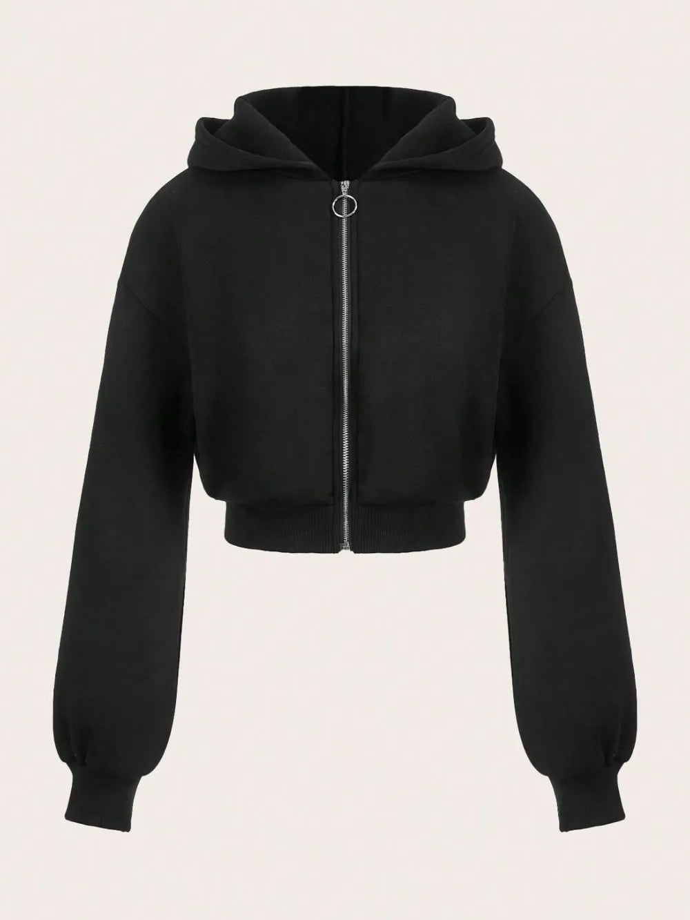 Zip-Up Cropped Hoodie | Brooklyn - BYMANYC ® New York