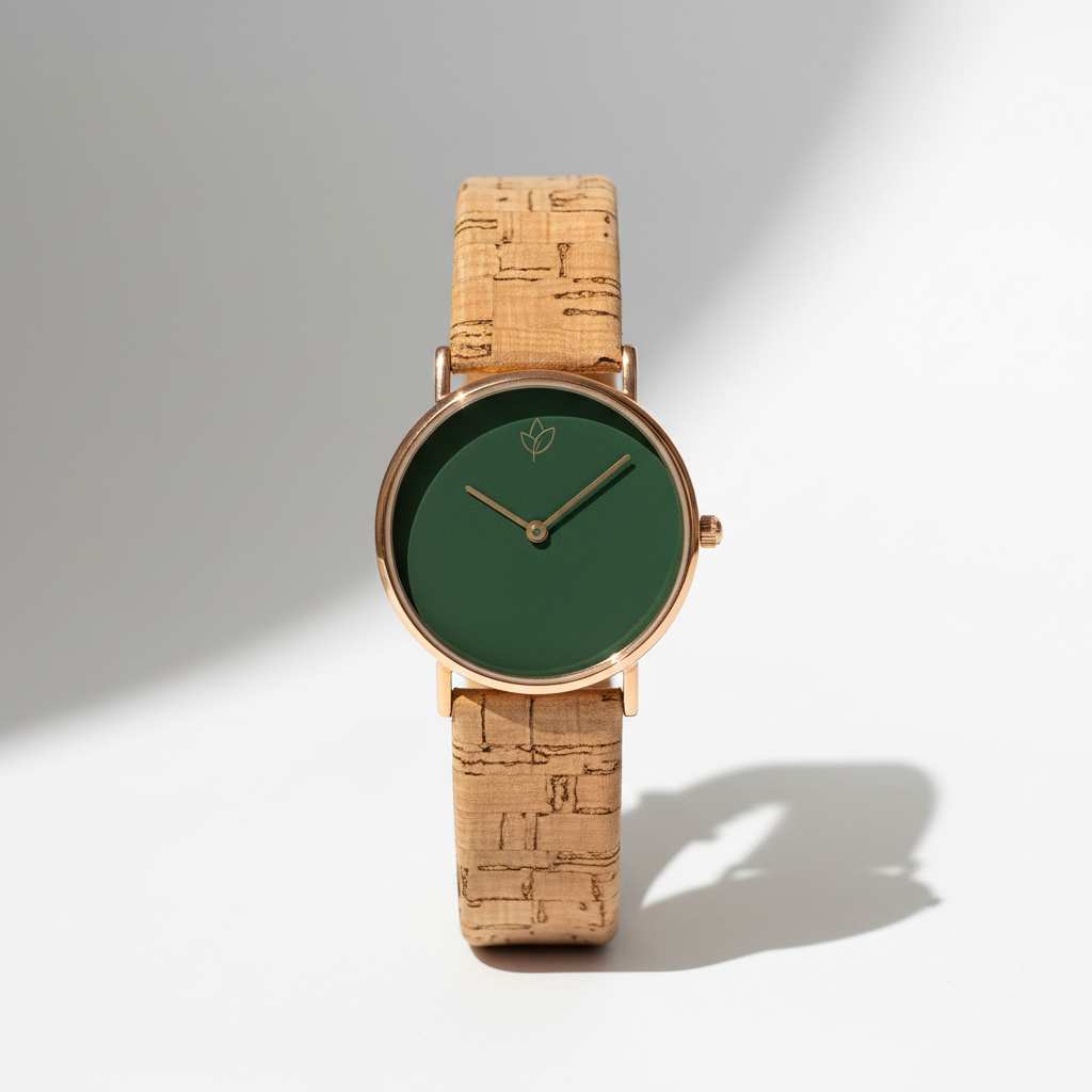 Unisex Eco-Friendly Cork Watch with natural cork band