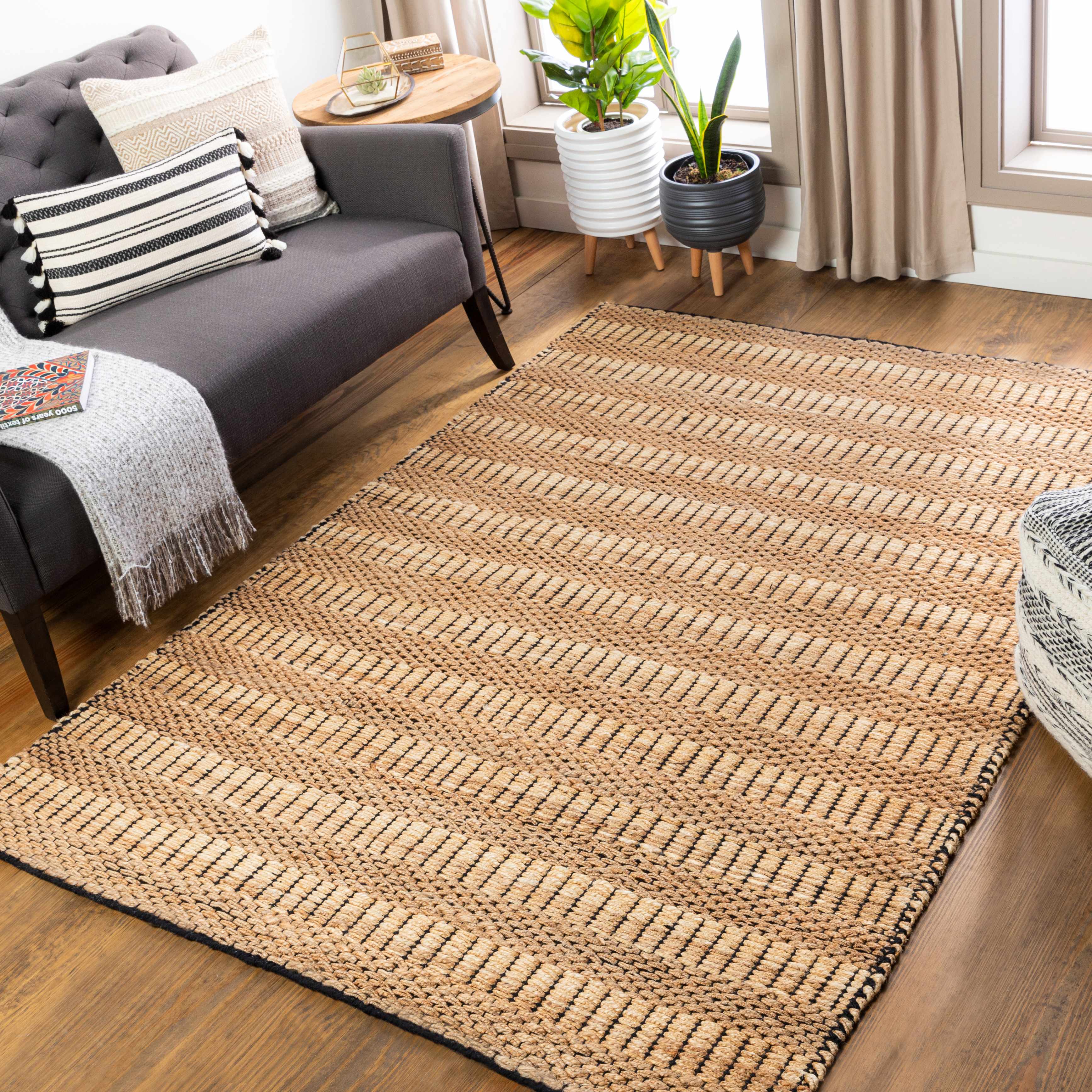Beige Numurkah Braided Jute Area Rug - Clearance-0
